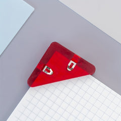 5pcs Acrylic Triangle Clip Non-slip Stationery Dovetail Clip