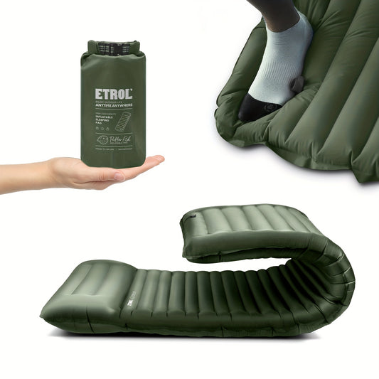 Inflatable Camping Sleeping Pad with Built-in Pillow Waterproof