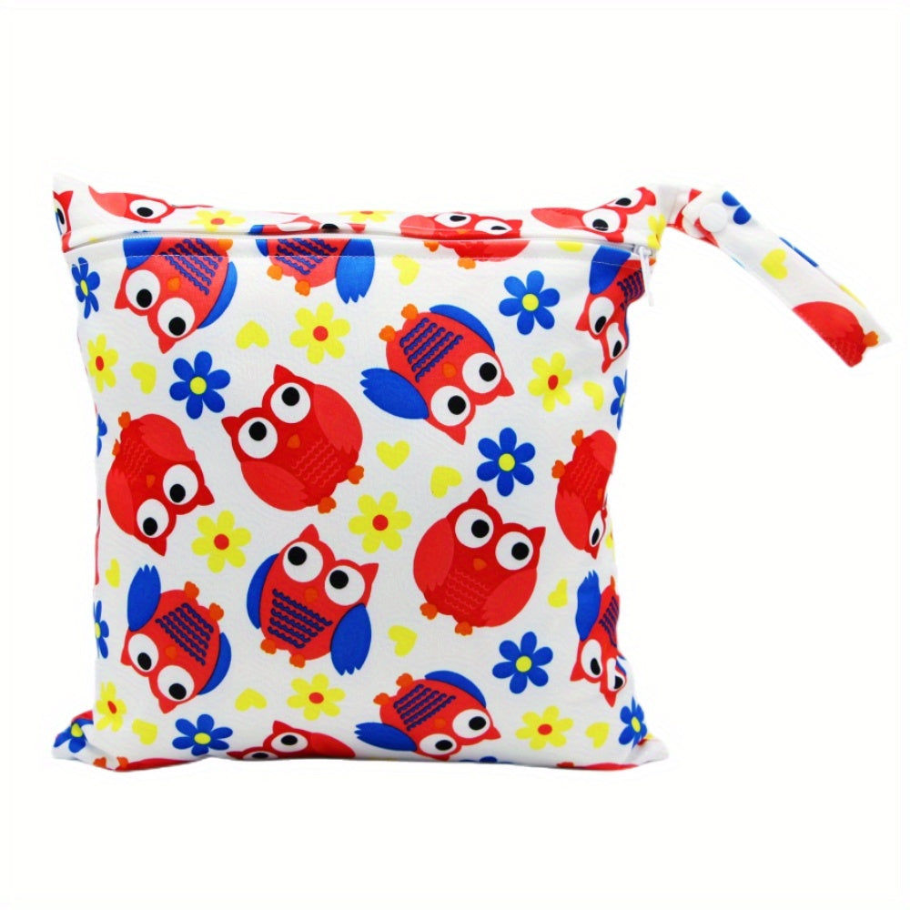 Red Owl Prints Wet Bag