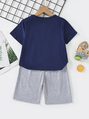 Boys Short Sleeve T Shirt & Shorts Set Kids Summer Clothes