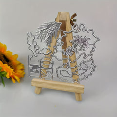 Plants Metal Cutting Dies And Stamps Set For Scrapbooking