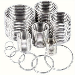 15pcs Metal O ring Keychain Bag Hanging Key Ring