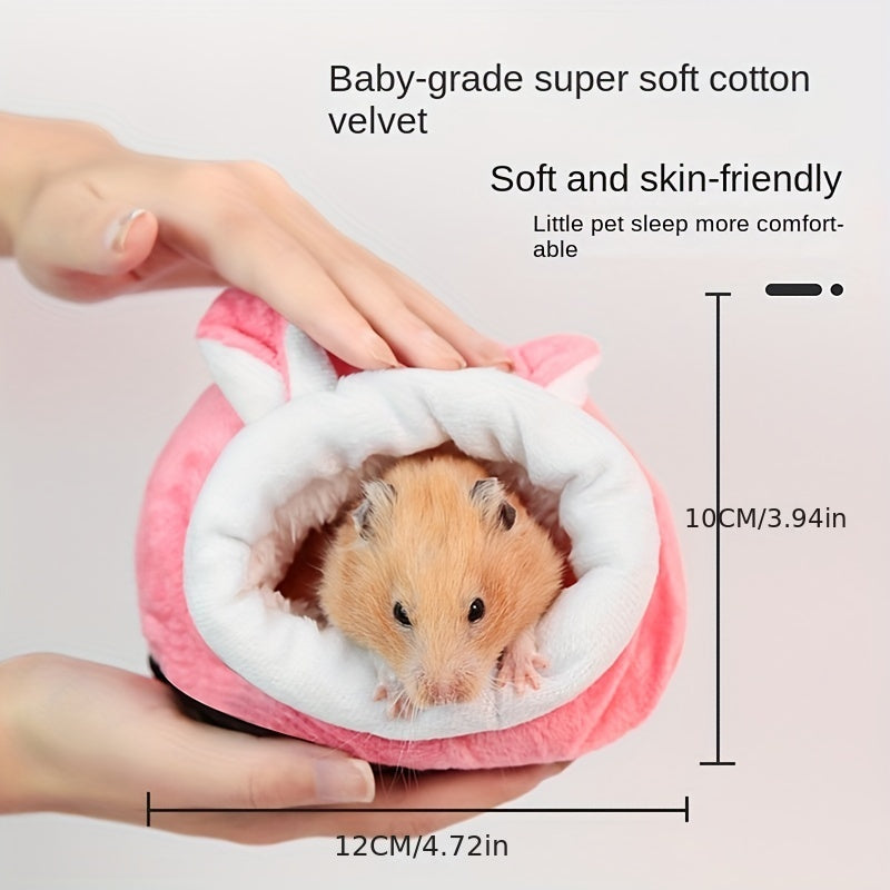 Rabbit Ear Patterned Hamster Bed - Keep Your Pet Warm and Comfy