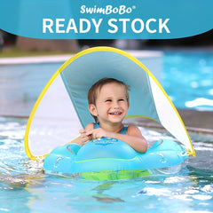Baby Swimming Float with Sun Protection Canopy