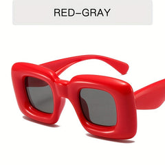Square Inflated Sunglasses For Women Men Y2K Funny Candy Glasses