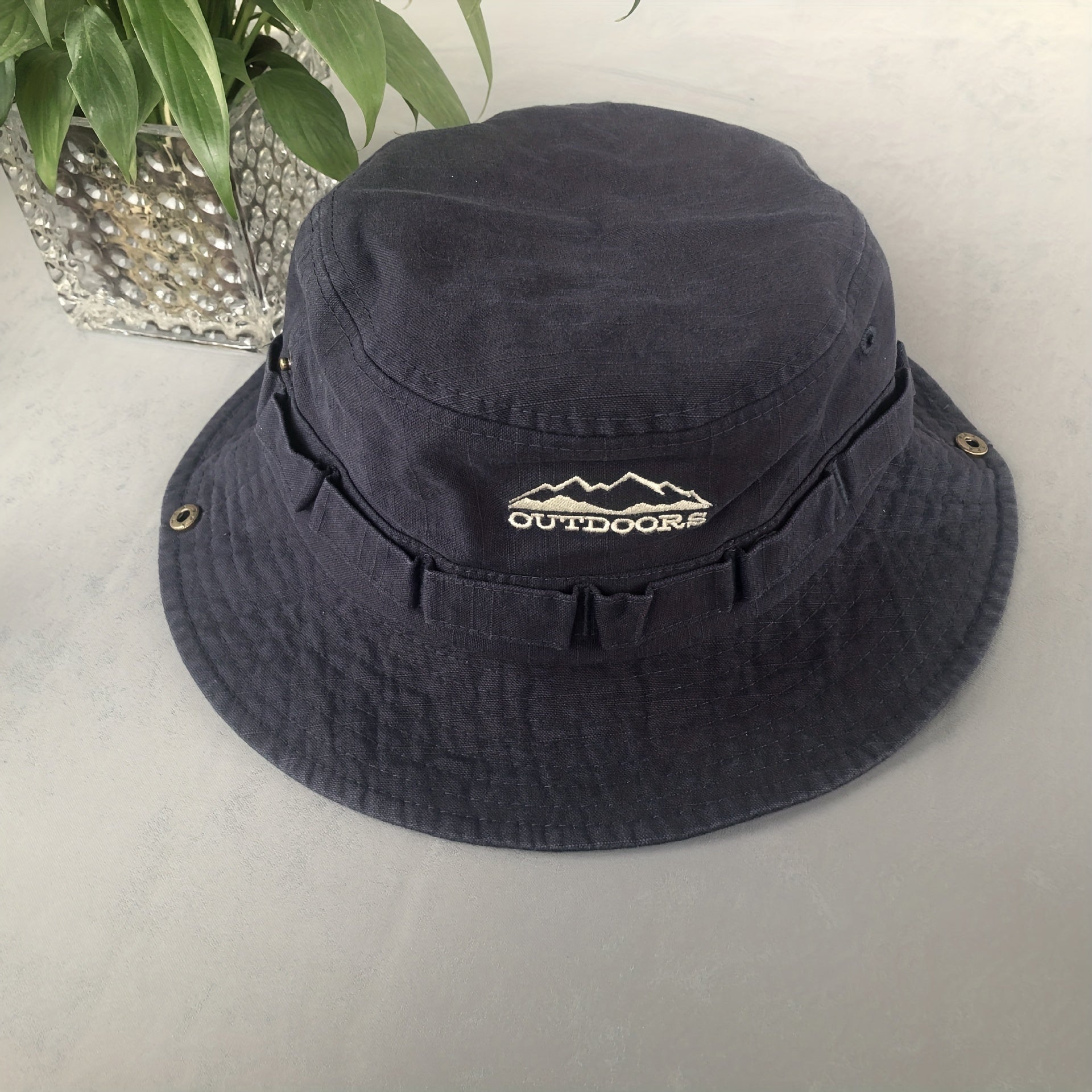 Foldable Outdoor Sunshade Boonie Hat Breathable Cotton Cowboy Hat