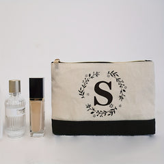 Monogram Cosmetic Bag - Elegant Personalized Makeup Pouch