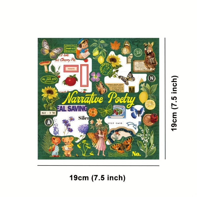 100 Vintage Stickers for Scrapbooking & Journaling