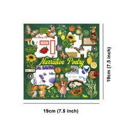 100 Vintage Stickers for Scrapbooking & Journaling