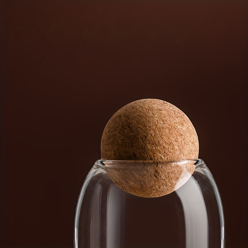 Glass Storage Jar With Wooden Lid Multi-functional Snack Pot