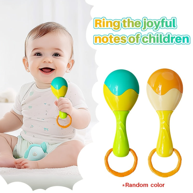 2pcs Baby Rattle and Maraca Toy Set for 0-3 Years Old
