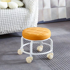 Heightened Round Rolling Stool with Swivel Caster Toddler Stool