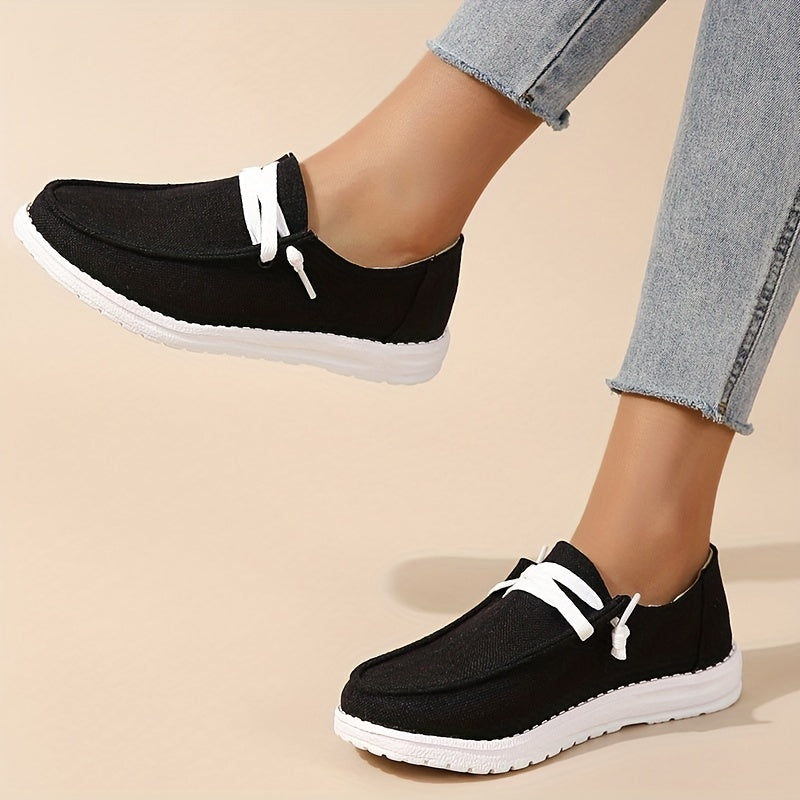 Women's Canvas Slip-On Loafers Casual Walking Sneakers