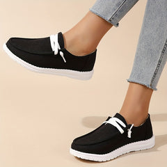 Women's Canvas Slip-On Loafers Casual Walking Sneakers