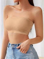 Soft Seamless Bandeau Bra Stretchy Everyday Lingerie Women's Underwear