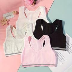 Girls No Steel Ring Bra Breathable Soft Underwear Teens 8-12 Years