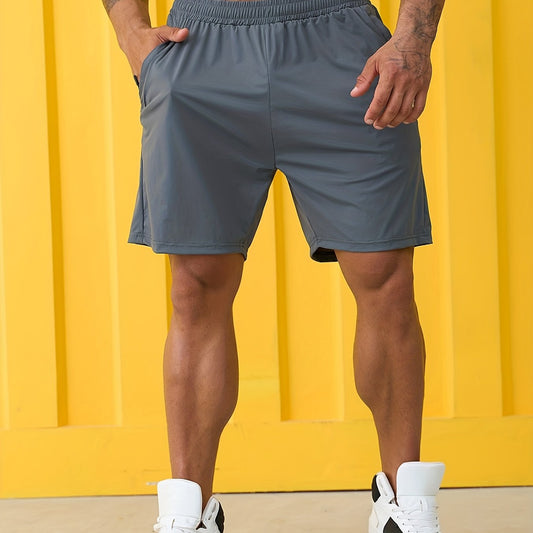 Men's Quick Dry Pleated Shorts with Zipper Pockets