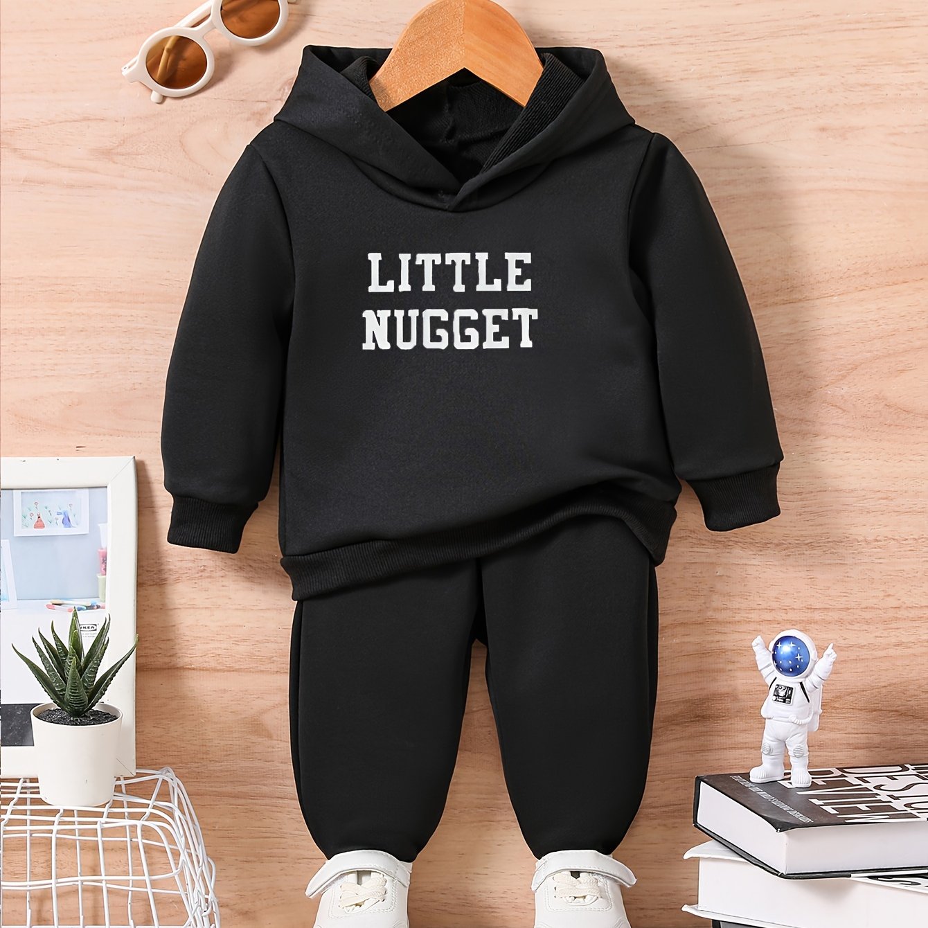 Baby Casual Outfit LITTLE NUGGETS Print Sweatshirt Trousers Set