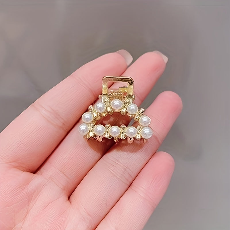Pearl Rhinestone Hair Clip Vintage Hairpin