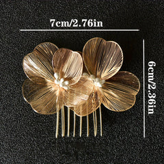 Vintage Floral Hair Comb Baroque Hair Side Comb for Wedding