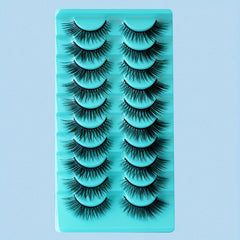 10 Pairs Mink Lashes Fluffy Soft Wispy Natural Cross Eyelash Extension