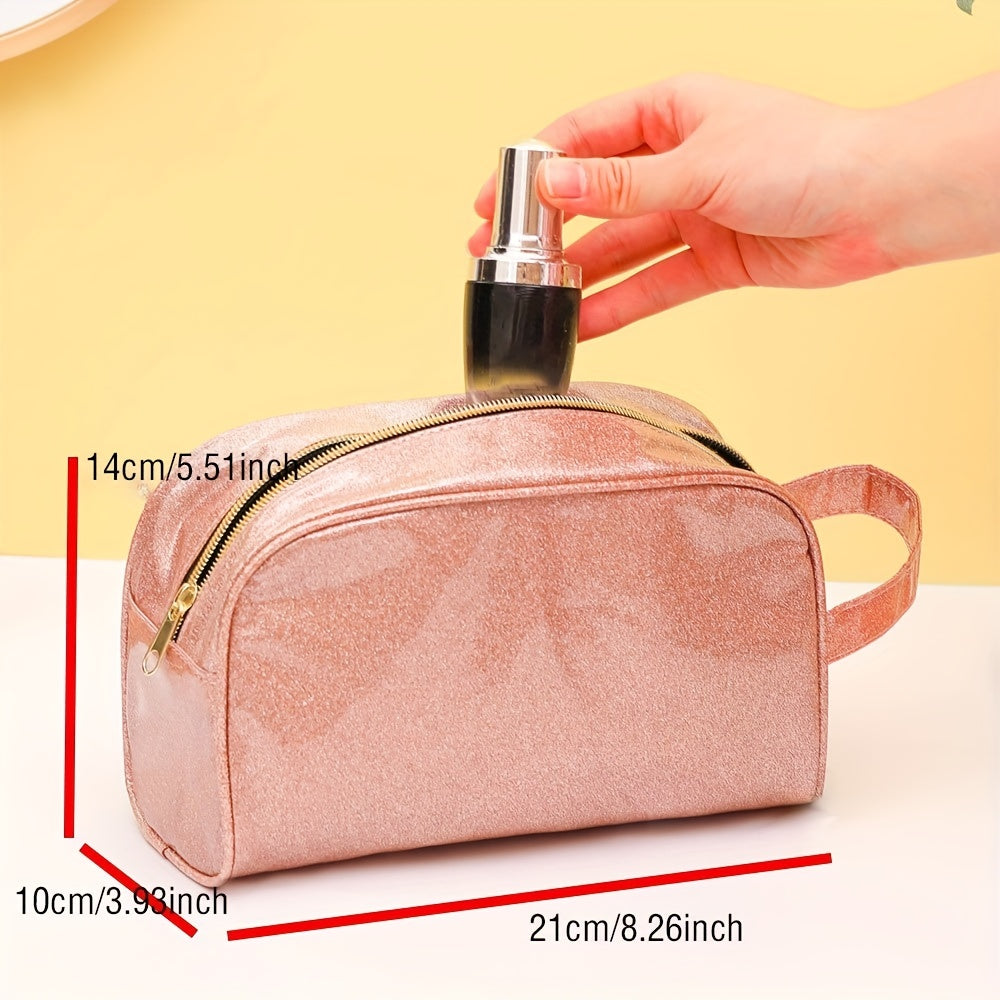 Glitter Detail Makeup Bag Waterproof Organizer