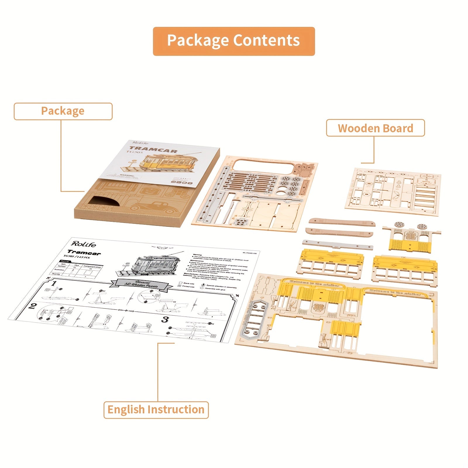3D Wooden Puzzle Model Car Kit - Perfect Birthday Gift