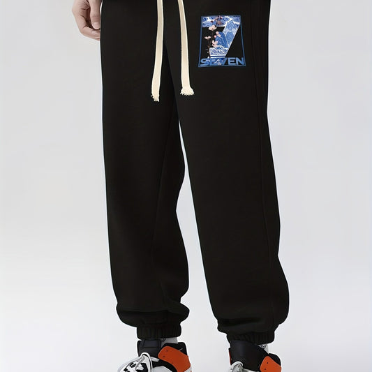 Men's Drawstring Sweatpants Loose Fit Casual Joggers Spring Autumn