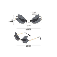 Dragonfly Wings Sunglasses Gradient Lens Funny Catwalk Steampunk