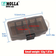 SAMOLLA Fishing Tackle Box Hooks Lures Baits Organizer