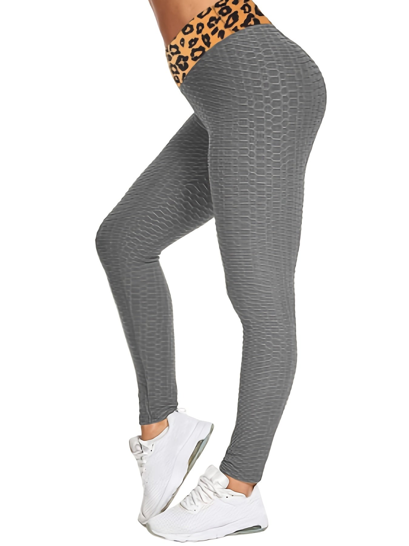 Honeycomb Leggings High Waist Skinny Leggings Spring Summer Women's