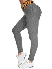 Honeycomb Leggings High Waist Skinny Leggings Spring Summer Women's