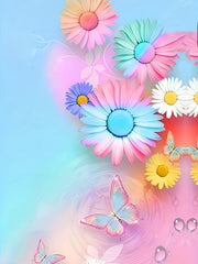 Girls Sleeveless Flower Dress for Summer Party