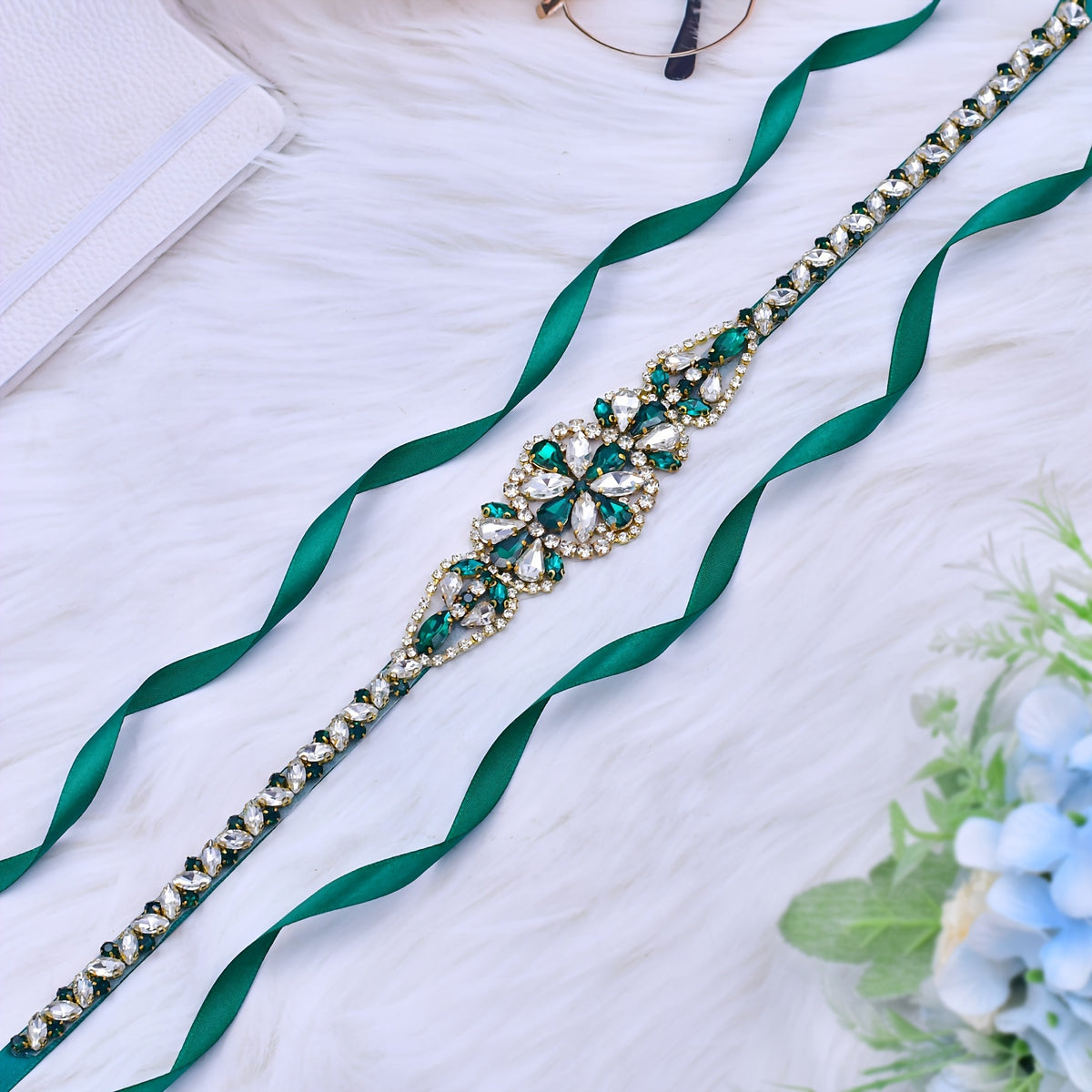 Bridal Rhinestone Sash Glass Crystal Waist Belt Wedding Bridesmaid Accessory