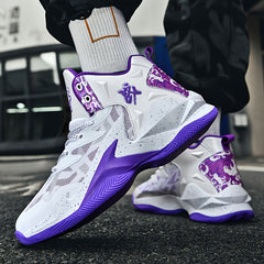 Men's High Top Basketball Shoes Comfy Non Slip Durable Lace Up Sneaker
