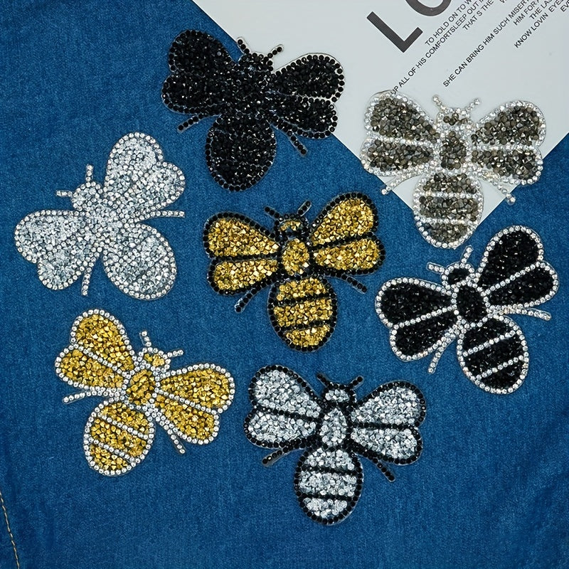 Bee Hot Melt Glue Mesh Drill Cloth Sticker Patch