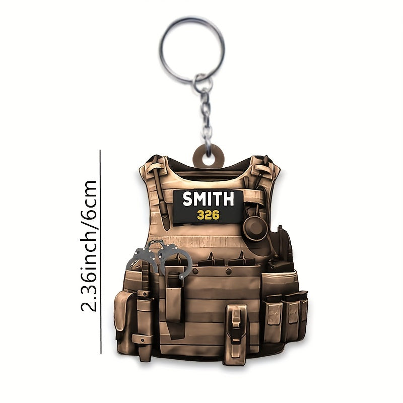 Acrylic Backpack Ornament Keychain for Men and Women