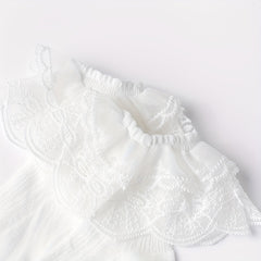 Girls Ruffled Princess Lace Socks With Mesh Sleeves