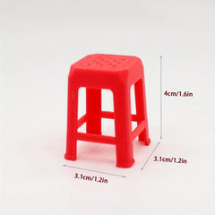 Assorted Color Plastic Chair Models Educational Toy