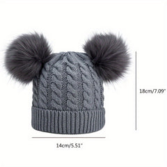 Kids Winter Sports Knitted Hat Warm Beanie