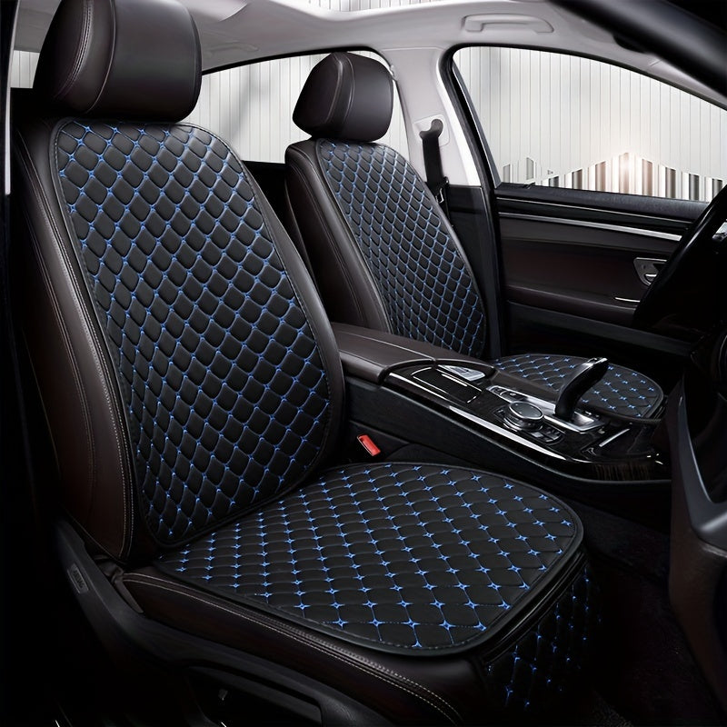 Napa Leather Car Cushion Star Embroidery Back Anti-slip U