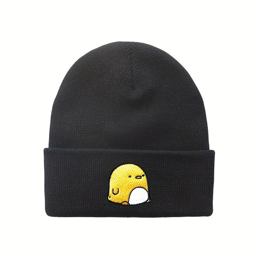 Animal Embroidery Knitted Hat Stylish Beanie Hat Men