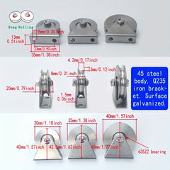 2pcs Small Pulley Fixed Pulley Lifting Wheel Driving Wheels Guiding Wheels