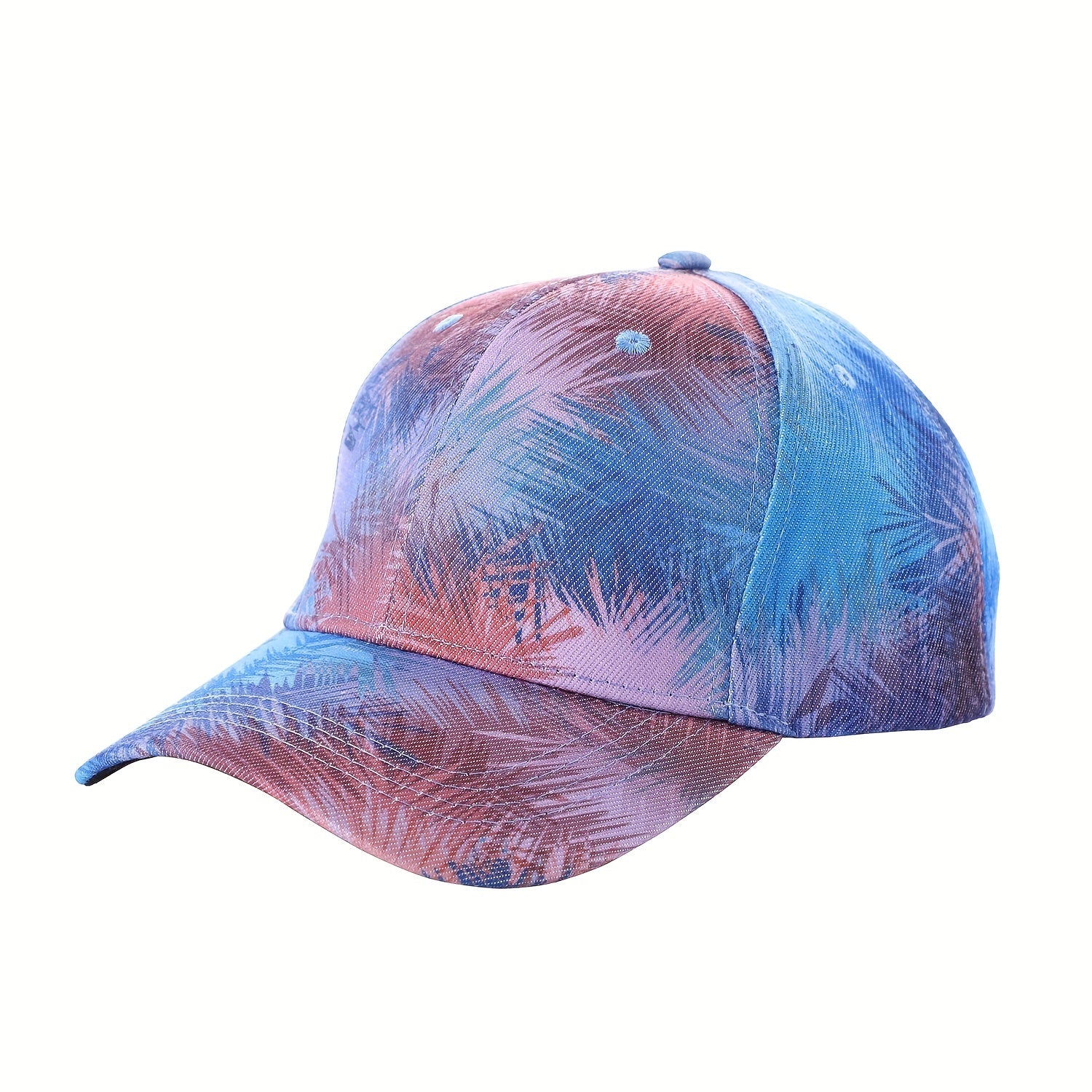 Leaf Tie Dye Baseball Cap Colorful Y2K Sunscreen Sports Hat