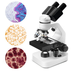 Binocular Compound Microscope 40X 2000X with Dual Mechanical Stages