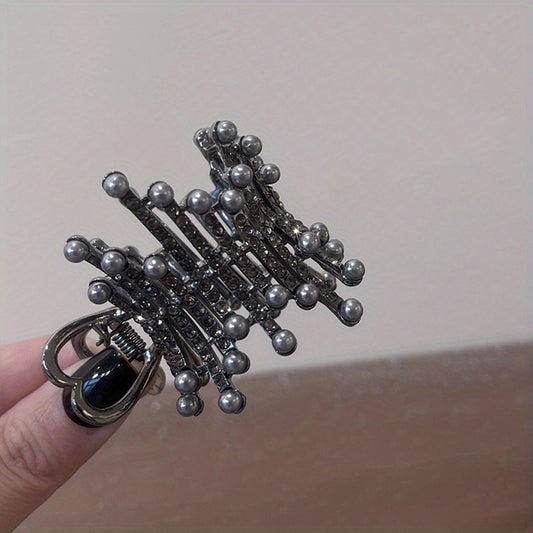 Crystal Hair Clips Rhinestone High Ponytail Crown Hair Pin