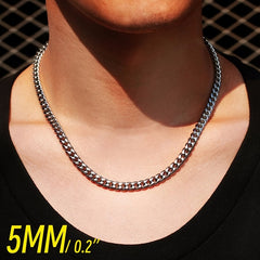 Stainless Steel Chain Men's Link Chokers Necklace