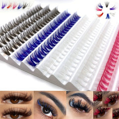 200pcs Cluster Lashes Individual Eyelashes Extension Natural Soft Fans DIY Lash