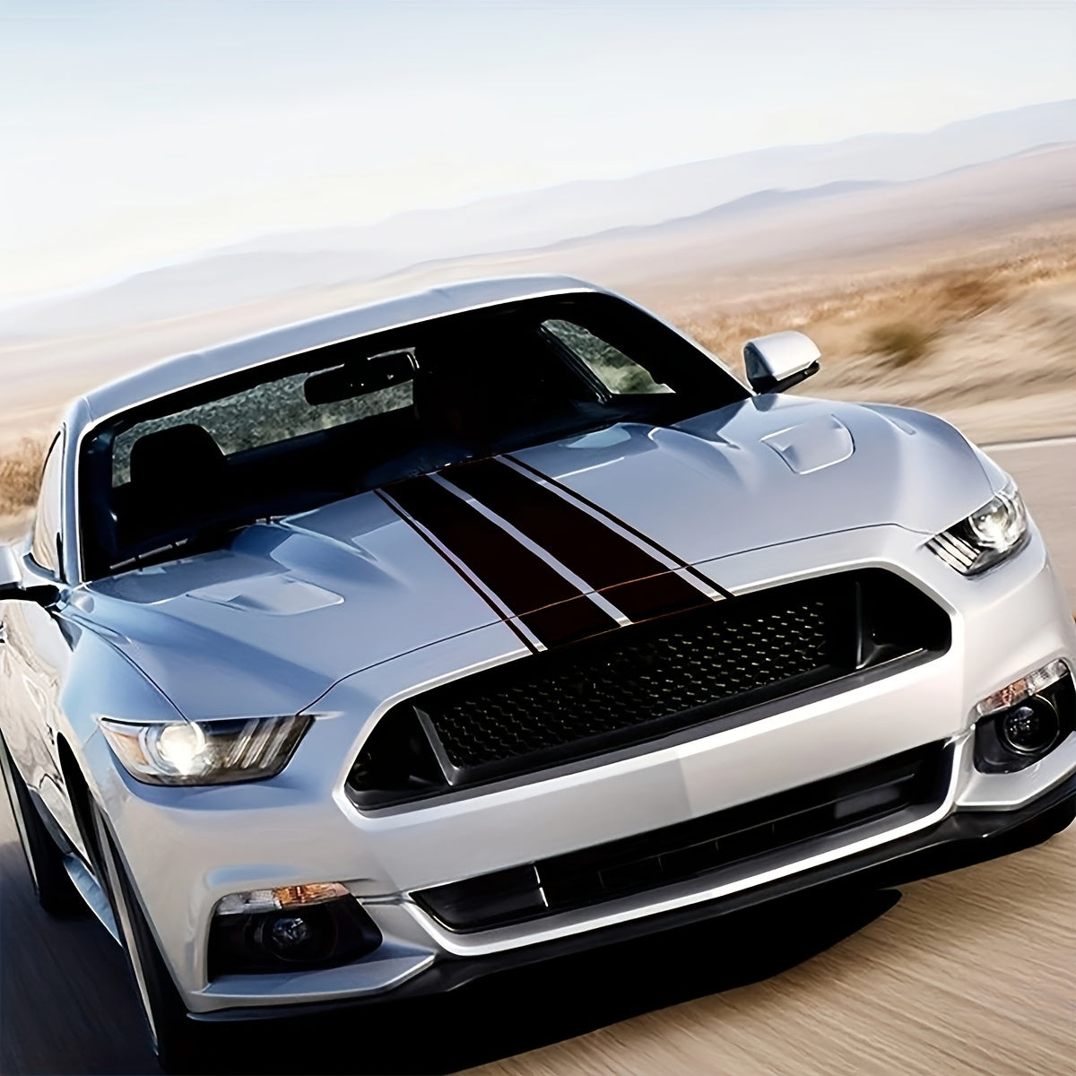 Racing Stripes Car Hood Vinyl Stickers