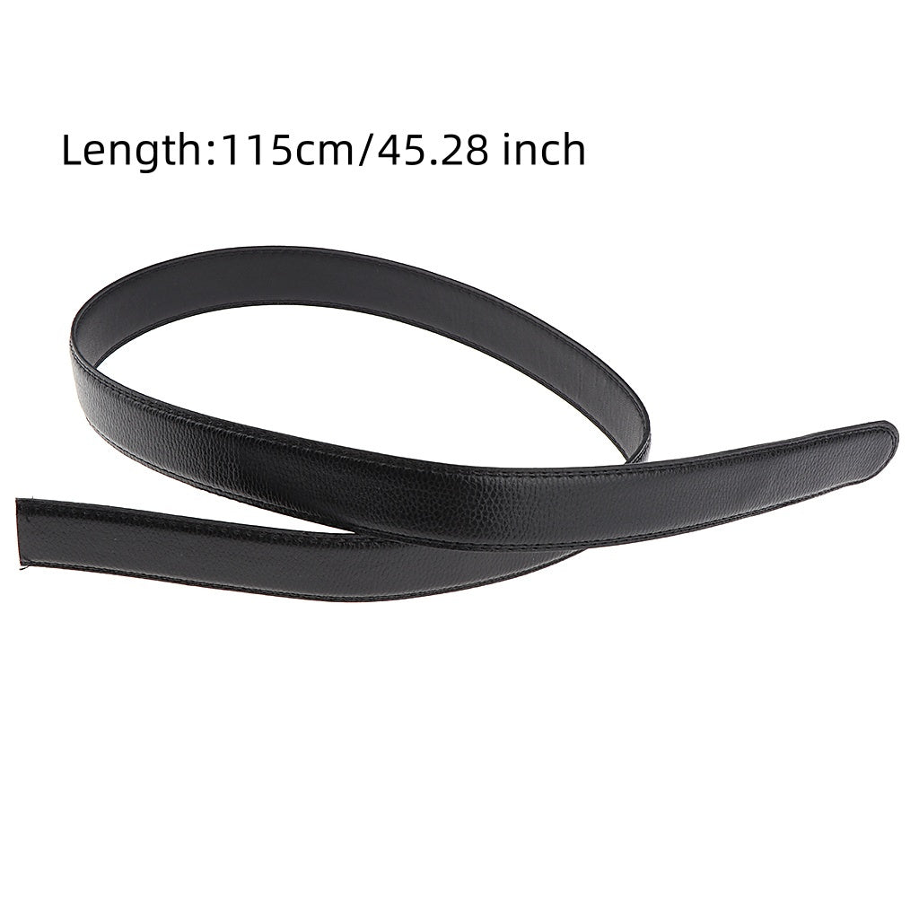 Men's Faux Leather Belt with Automatic Buckle for Business & Casual Wear